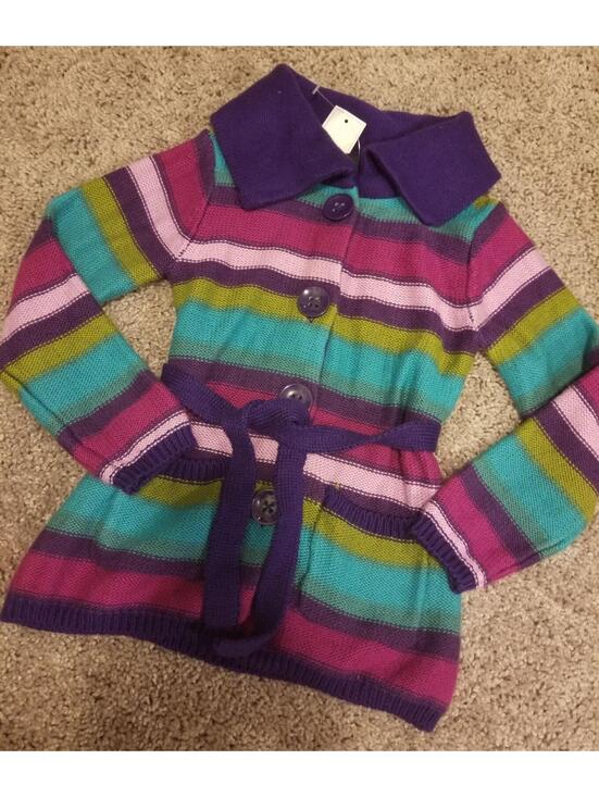 GAP Other - NWT Gap Jewel Striped Knit Cardigan Sweater Belt 3 4